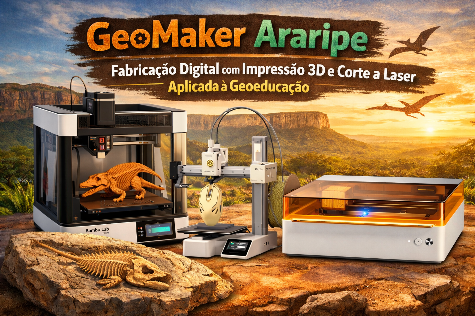 GeoMaker Araripe: Fabricação Digital com Impressão 3D e Corte a laser Aplicada a Geoeducação